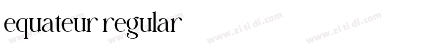 equateur regular字体转换 equateur regular字体转换